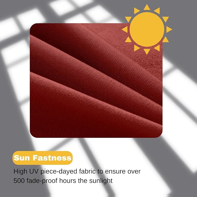 idee-home Outdoor Chair Cushions Set of 2, 19" x 19" D-Shaped | Thick Outdoor Seat Cushions Waterproof Patio Furniture with Ties Dining Pads - Image 8