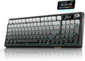 RedThunder K95 Wireless Mechanical Keyboard,TFT Screen & Knob, Trip-Modes Connection, Gasket Custom Hot-Swap Keyboard, RGB Backlit, Pre-lubed Linear Switches, Side Printed PBT Keycaps, Gray Gradient by RedThunder