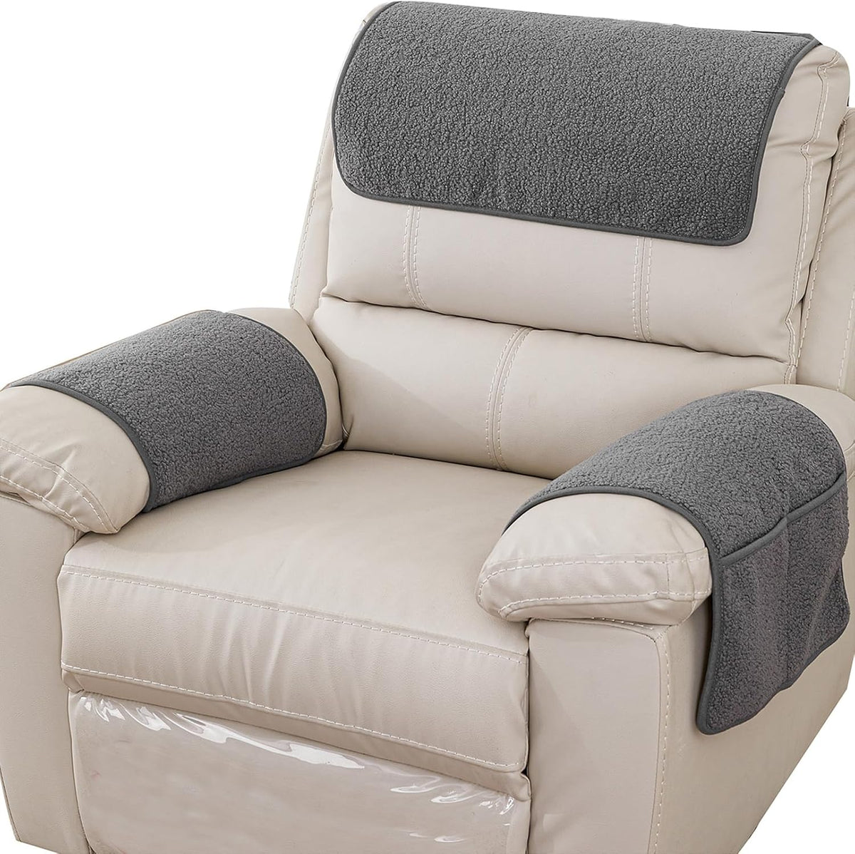 Armrest Covers for Recliners Couch Arm Covers with Pockets for Sofa by NNSMUN