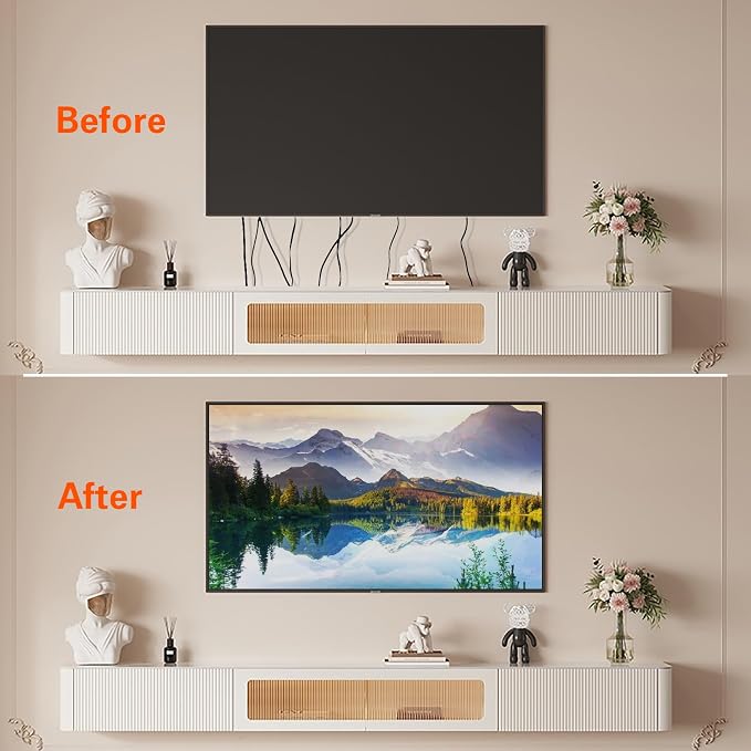 in Wall Cable Management Kit for TV – 2 Pass Throughs, Hole Saw Tool | In-wall TV cable management kit with 2 pass throughs and hole saw, hides HDMI and power cable for clean wall mounted TV setup - Image 5