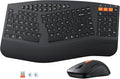 MEETION Ergonomic Split Keyboard and Mouse Combo, Bluetooth Wireless | Full-size keyboard with multi-device, adjustable 4 DPI mouse, designed for comfortable use with PC, laptop, tablet and Mac by MEETION