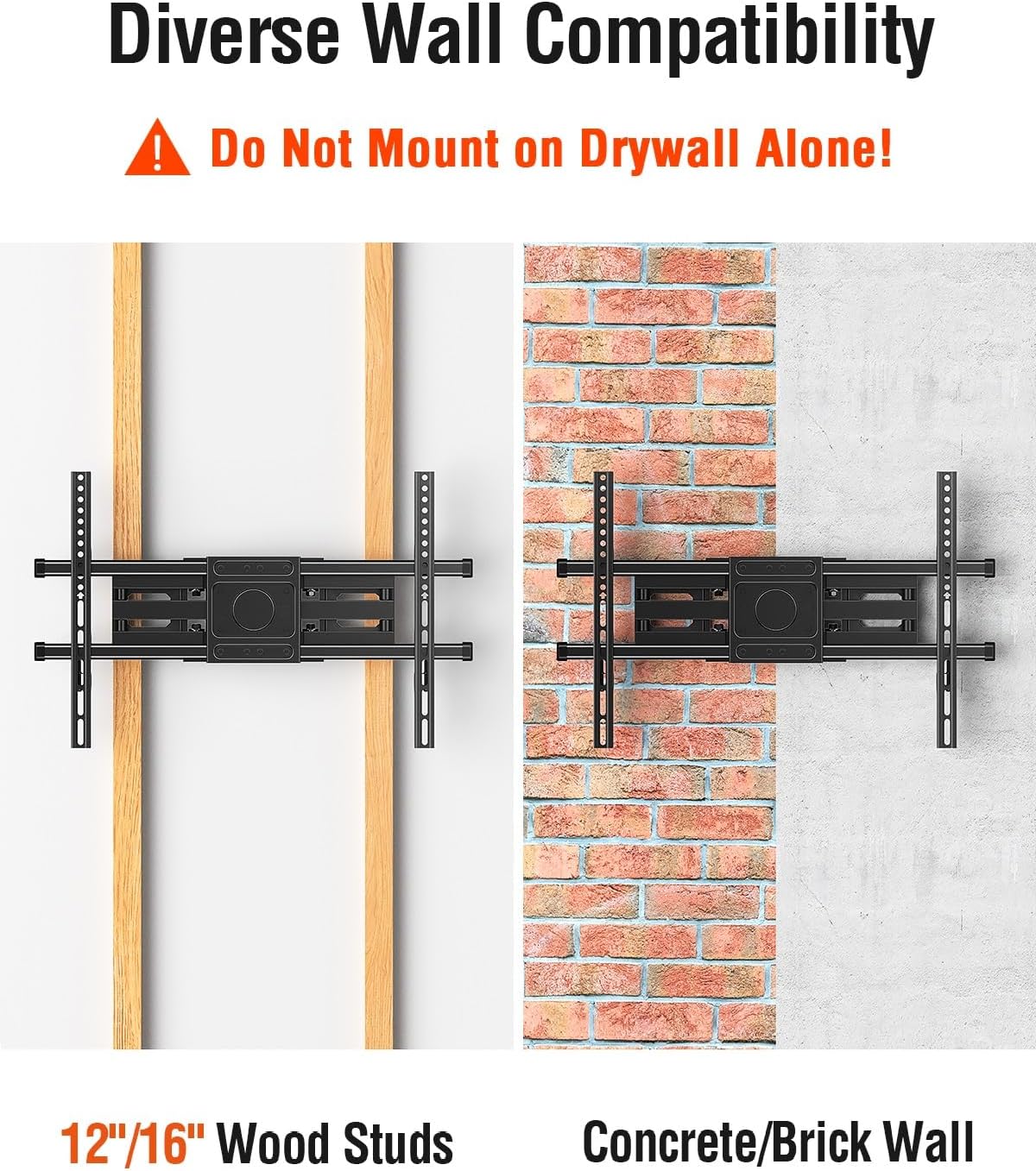 ELIVED Full Motion TV Wall Mount for Most 42"-82" TVs up to 110 lbs - Image 6