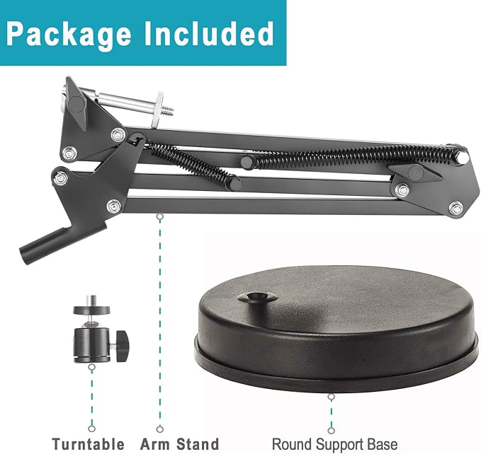 Webcam Stand,Camera Mount 22 Inch Suspension Boom Scissor Arm Stand,for Webcam C925e C922x C922 C930e C930 C920 C615,Hero 8/7/6/5,Ultra/Pro/Pro 2/Pro 3/Brio 4K,DSLR Camera - Image 4