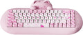 YUNZII C68 Silicone Cute Cat Mechanical Keyboard (Pink, Cocoa Cream Switch) | Wireless Triple Mode BT5.0/2.4G/Wired, RGB Backlit NKRO, Cute Cat Silicone Ergonomic Design for Win/Mac by YUNZIIMECHANICALKEYBOARD