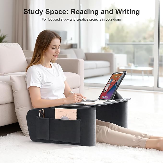 OPTIXCELL Lap Desk with Arm Rest, Ergonomic 17" Laptop Desk for Bed & Couch | Ergonomic EPP Memory Foam Armrests, Sturdy 44lbs Capacity, Wobble-Free, for Reading, Writing, Gaming, Eating, Working - Image 7