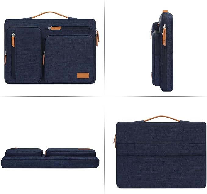 MOSISO 360 Protective Laptop Case 13 inch, 13 inch Laptop Sleeve | Compatible with MacBook Neo/Air M5 M4 M3 M2 M1 2026-2018/Pro M2 M1, Side Open Carrying Case with 4 Zipper Pockets,Navy Blue - Image 7