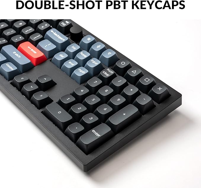 Keychron V6 Wired Custom Mechanical Keyboard Knob Version, Full-size QMK/VIA Programmable Macro with Hot-swappable Keychron K Pro Brown Switch Compatible with Mac Windows Linux Black (Non-Transparent) | QMK/VIA Programmable with Hot-swappable Keychron ... - Image 5