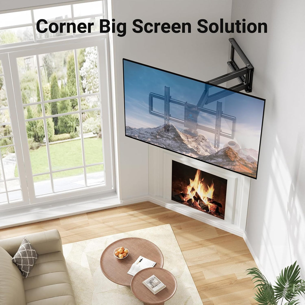 PERLESMITH Long Arm Corner TV Wall Mount for 37–75 inch TVs up to 110 lbs - Image 5