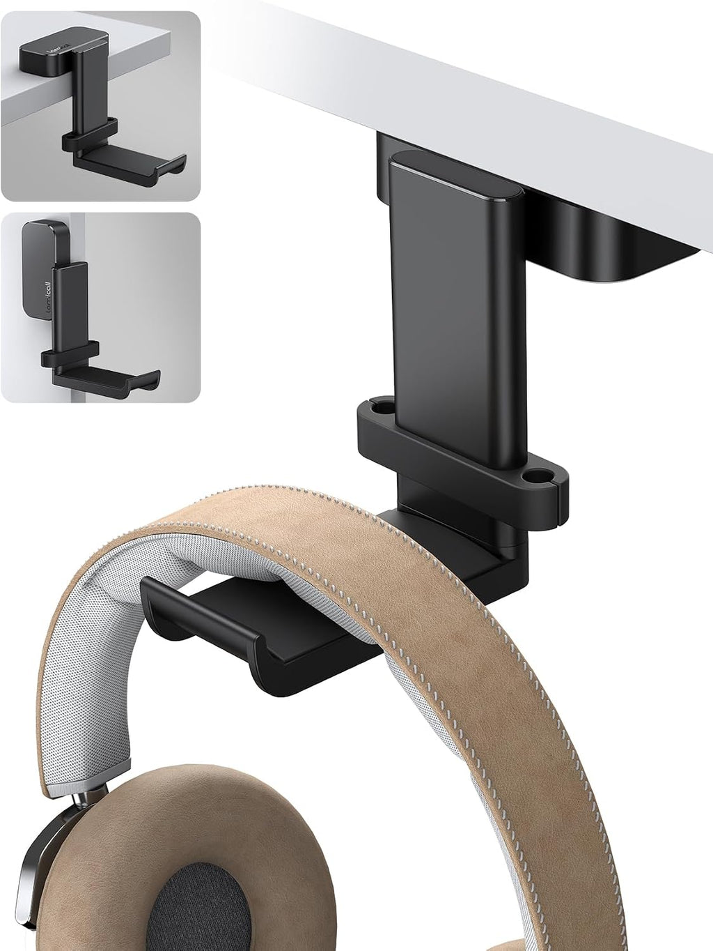 Lamicall Headphone Stand Adhesive Rotatable Headset Earphone Hanger Hook by Lamicall