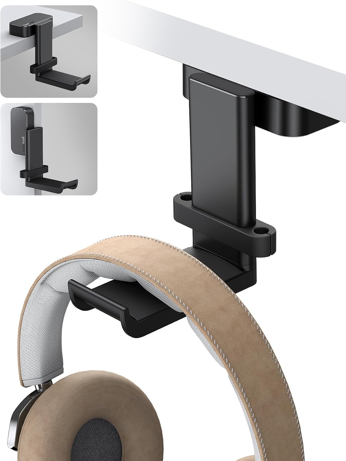Lamicall Headphone Stand Adhesive Rotatable Headset Earphone Hanger Hook by Lamicall