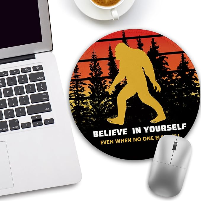 Funny Fun Work Mouse Pad, Small Round Mousepad for Desk, Laptop | Mini Travel Wireless Mice Pad for Computer, Office Accessories, Coworker Gifts, 8.6 x 8.6 inch - Image 2