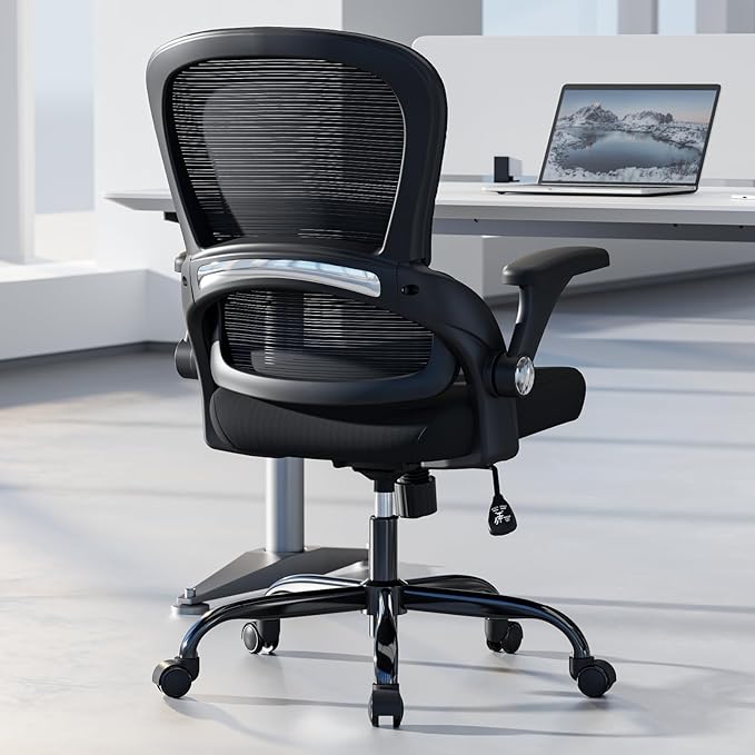 TRALT Office Chair - Ergonomic Office Chair with Back Support for Adults | Home Office Desk Chair with Lumbar Support - Ergonomic Mesh Chairs 330 lb Wide Seat for Work, Study, Office, Gaming(Black) by TRALT