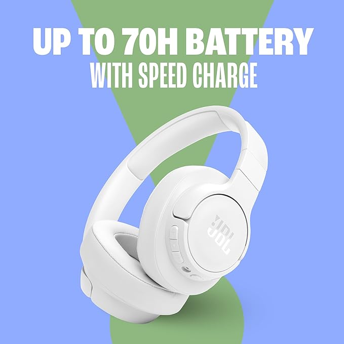 JBL Tune 770NC - Wireless Over-Ear Headphones - Blue | Adaptive Noise Cancelling with Smart Ambient, Bluetooth 53 with LE Audio, JBL Pure Bass Sound - Image 4