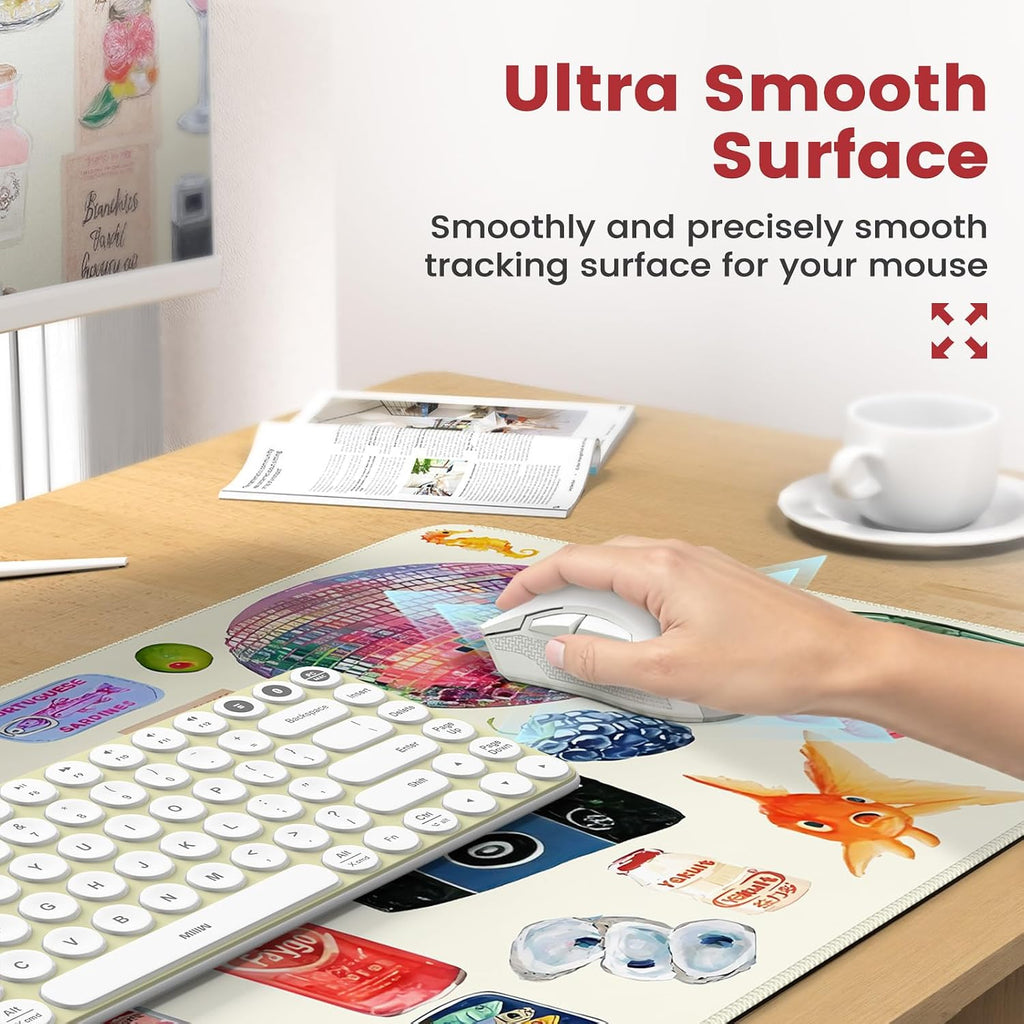 iCasso Desk Pad Mat, Large Mouse Pad and Keyboard Wrist Rest Set - Image 7