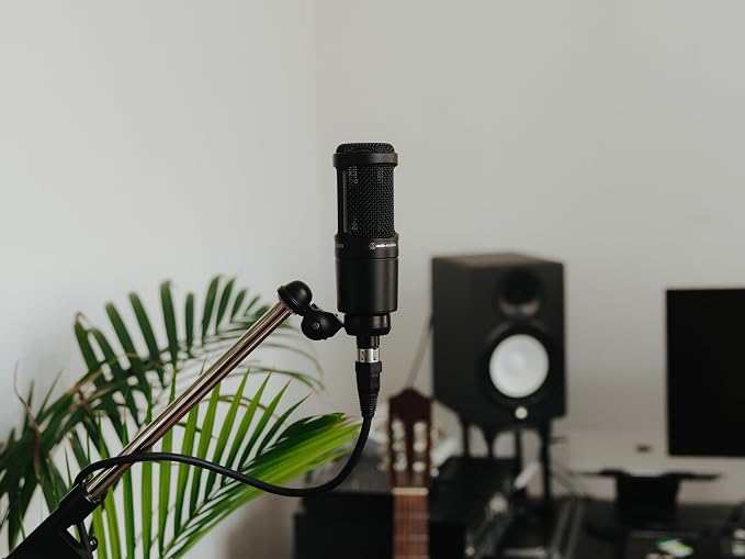 Audio-Technica AT2020 Cardioid Condenser Studio XLR Microphone, Ideal for Project/Home Studio Applications, Black | Project/Home Studio Applications, Black - Image 8