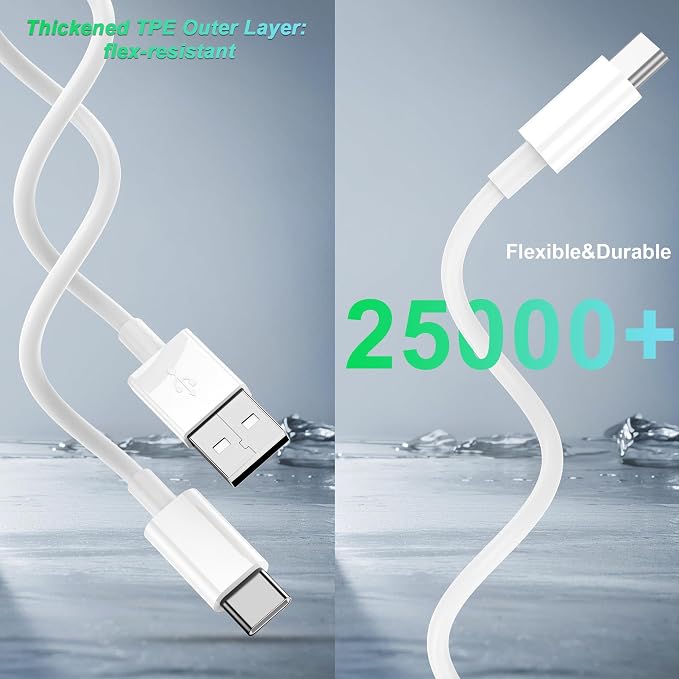 USB to USB C Cable 6ft 2Pack for iPhone 15/16/17 Charger Cord, Car Carplay Cable Fast Charging Compatible for Apple 17 Pro Max/16 Plus/for IPad Pro 12.9/11/Air 5th/4th Mini Gen, Type C Charge 6 Foot - Image 6