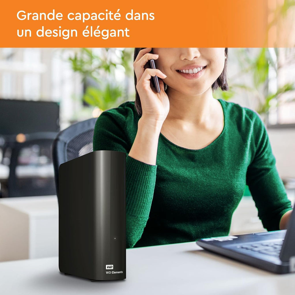 Western Digital 12TB Elements Desktop External Hard Drive, USB 3.0 drive for plug-and-play storage - WDBWLG0120HBK-WESN - Image 5