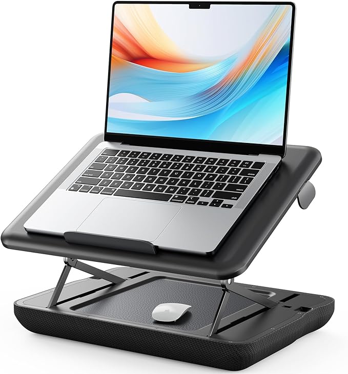 SAIJI Height & Tilt Adjustable Lap Desk, Portable Laptop Stand for Bed | Foldable Lap Desks - Up to 15.6 Inch Laptops, Lap Desk for Couch, Recliner, Chair, Laptop Tray Table for Home Office Working by SAIJI