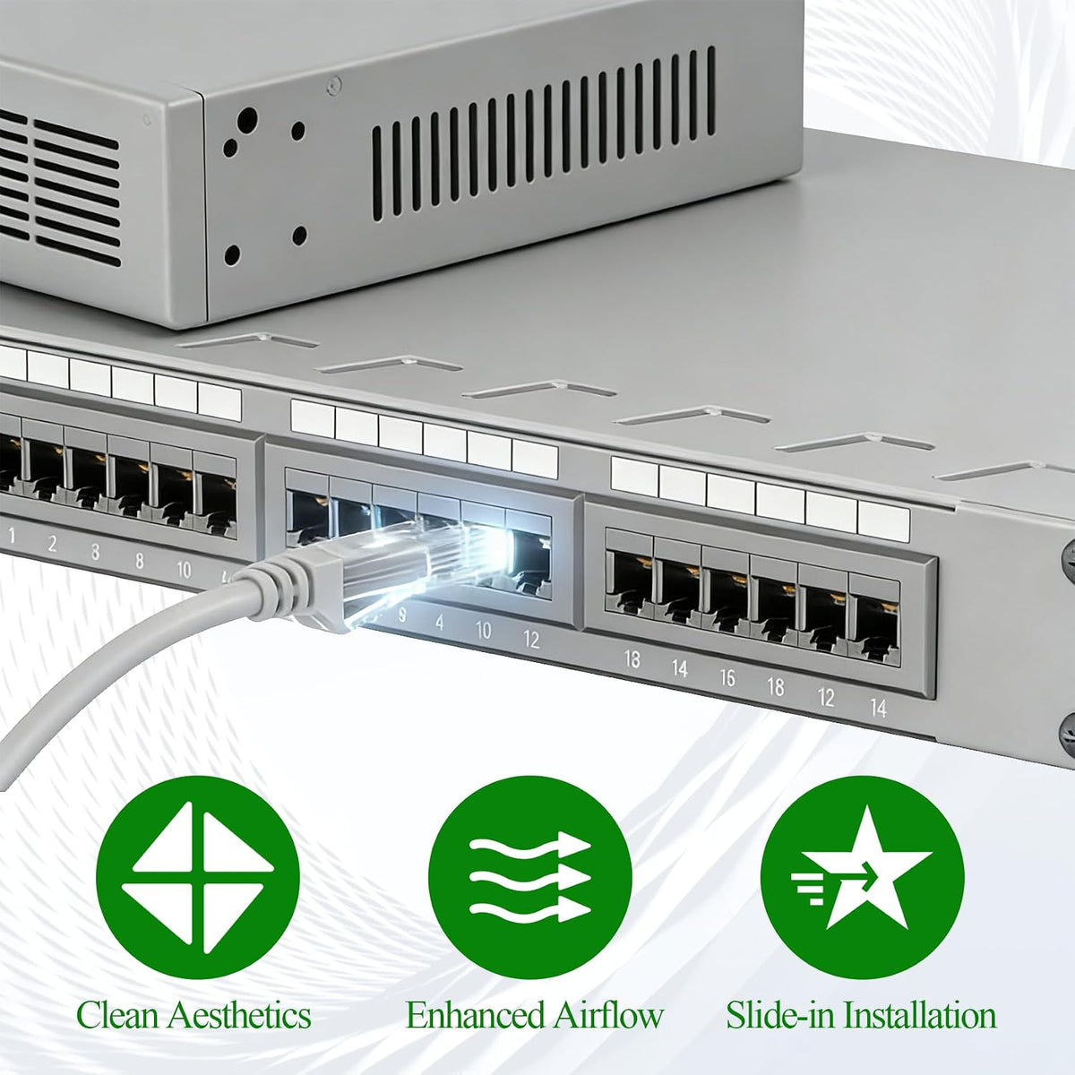 Rack Mount for UniFi Switch Pro Max 16 PoE, 19-Inch Server Rack Shelf, 1U Secure Network Switch Mount with Enhanced Airflow - Image 4
