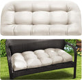 MAGIC ELEPHANT Outdoor Bench Cushion, Memory Foam Loveseat Cushion for Patio Furniture Wicker Chair, Settee Porch Swing Seat Cushion, 44 x 19 Inches (Antique White) by Magicelephant