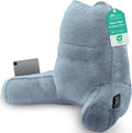 Sasttie Reading Pillow for Bed, Back Pillow for Sitting Up, Greyish Blue | 21" Backrest Support Cushion for Couch, Sofa, and Floor, Dorm Essentials, OEKO-TEX, Adjustable Down Alternative Fill by SASTTIE