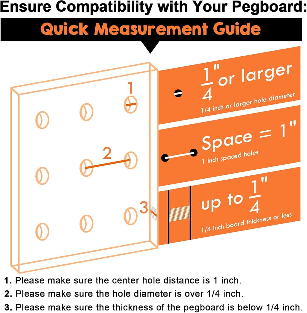 Solid Wood Pegboard Shelf for 1/4" Pegboard, 1 Pack - Image 6
