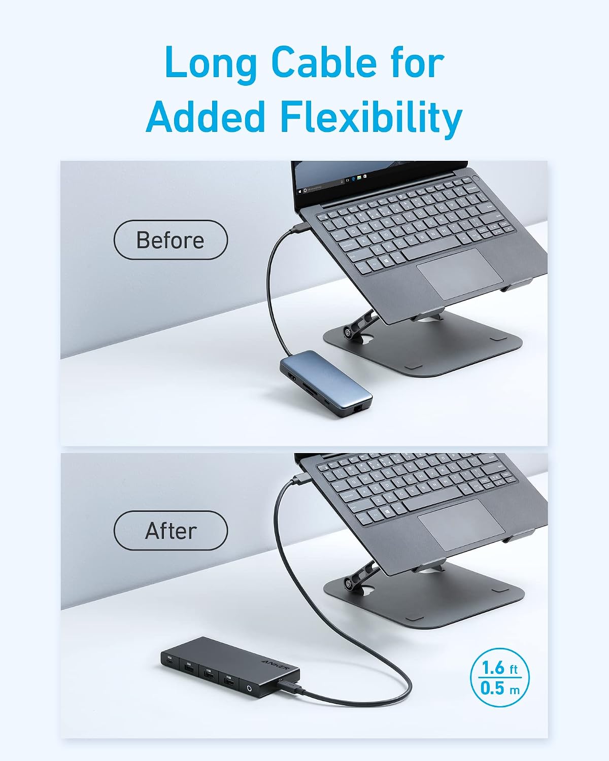 Anker USB-C Hub, 10-in-1 USB Hub, Dual Display with Dual 4K HDMI Ports - Image 7