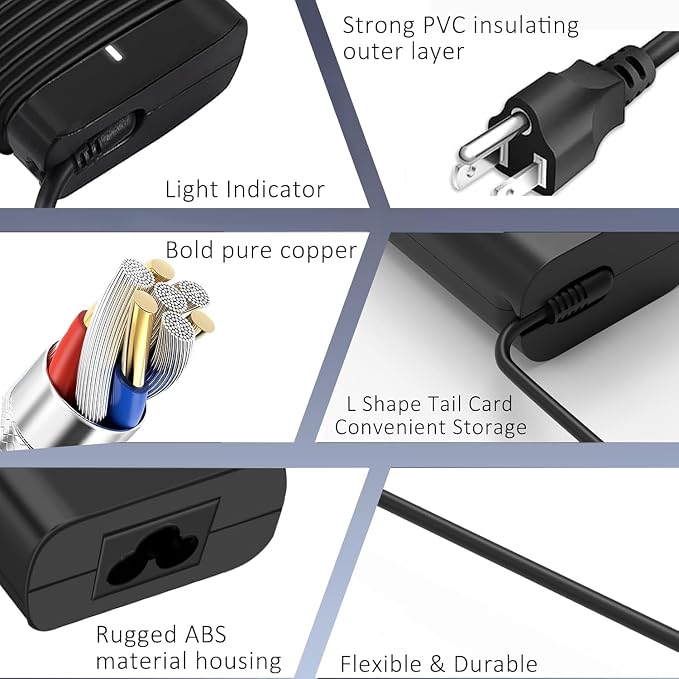 DECSZDY Replacement for Dell Laptop Charger 65W USB-C;Compatible with All Dell Computer 65 Watt USB Type C Power Adapter - Image 3