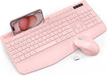 Wireless Keyboard and Mouse Combo - Full-Sized Ergonomic Keyboard with Wrist Rest, Phone Holder, Sleep Mode, Silent 2.4GHz Cordless Keyboard Mouse Combo for Computer, PC, Laptop, Mac, Windows -Trueque by Trueque