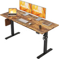Agilestic 55*24 Inch Height Adjustable Electric Standing Desk, Rustic Brown | Sit Stand Up Computer Desk, Memory Presets, Stable Steel Frame,154 lbs, Easy Assembly, Splice Board, Home Office, Studying by Agilestic