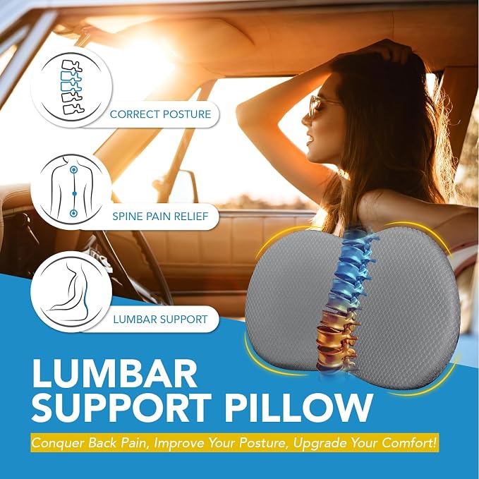 kingphenix Wedge Car Seat Cushion, Memory Foam Pad for Driving Comfort | High-Density Memory Foam Seat Cushion, 4D Breathable Mesh & Non-Slip Bottom for Long Drive Comfort & Office Use, X - Gray - Image 4