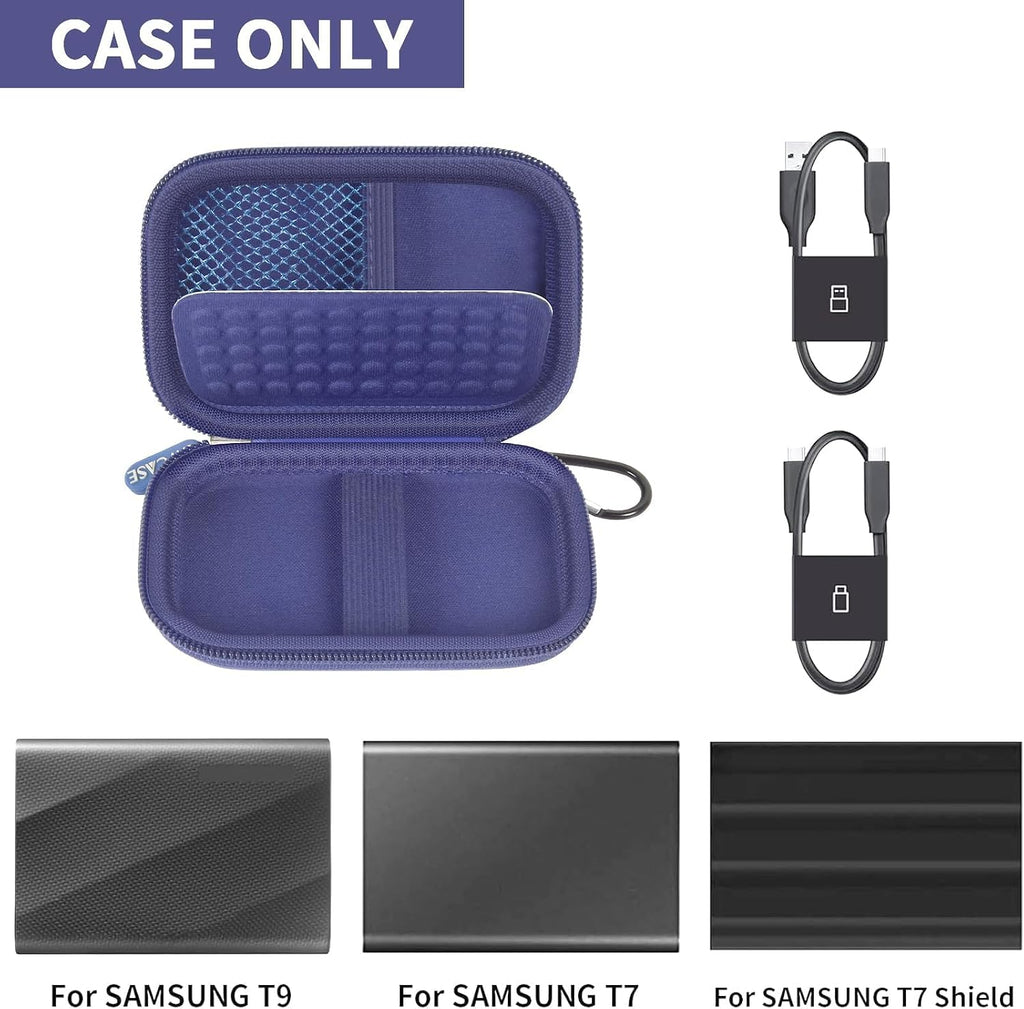 GWCASE for Samsung T9/T7/T7 Shield SSD Case, Anti-Shock, Blue - Image 2