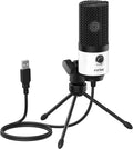 FIFINE K669 White USB Desktop Microphone for Recording, Online Meeting | Podcast Condenser Mic for Computer, Volume Knob, Metal Tripod Stand, Voice-Over, Vocals, Home Studio, YouTube by FIFINE