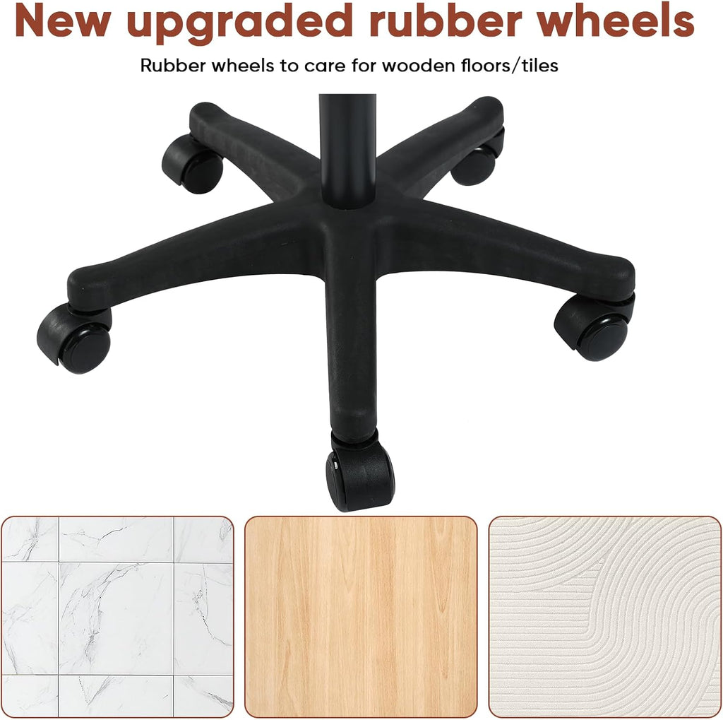 Ergonomic Adjustable Under Desk Footrest,Ottoman with Wheels - Image 6