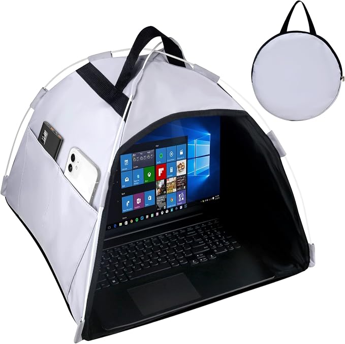 HoYiXi Universal Laptop Sun Shade and Privacy Foldable Shield Working Outdoor Travel Sun Shield for 13-16 inch MacBook Air Pro Dell Asus PC,(Have patents),Grey by HoYiXi