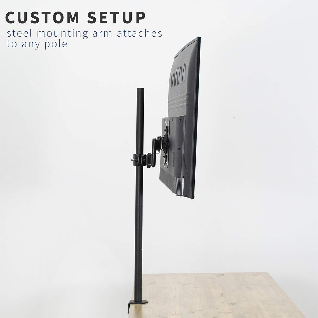 VIVO Black Pole Mounted TV Arm, 32-55 in Screens, MOUNT-POLE4A - Image 4