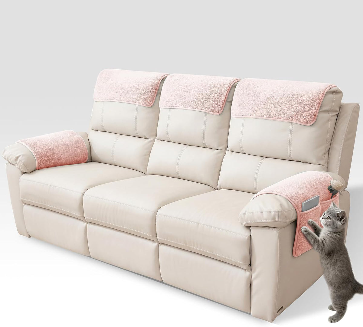 Universal Sherpa Recliner & Armchair Covers with Pockets by GOSTADY