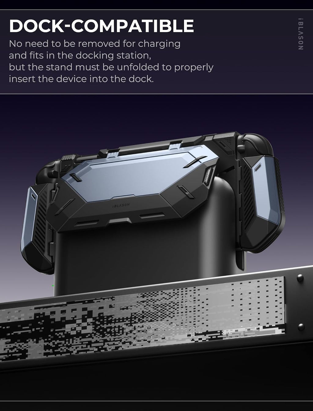 i-Blason Dockable Case for Nintendo Switch 2 with Stand, Blue - Image 6