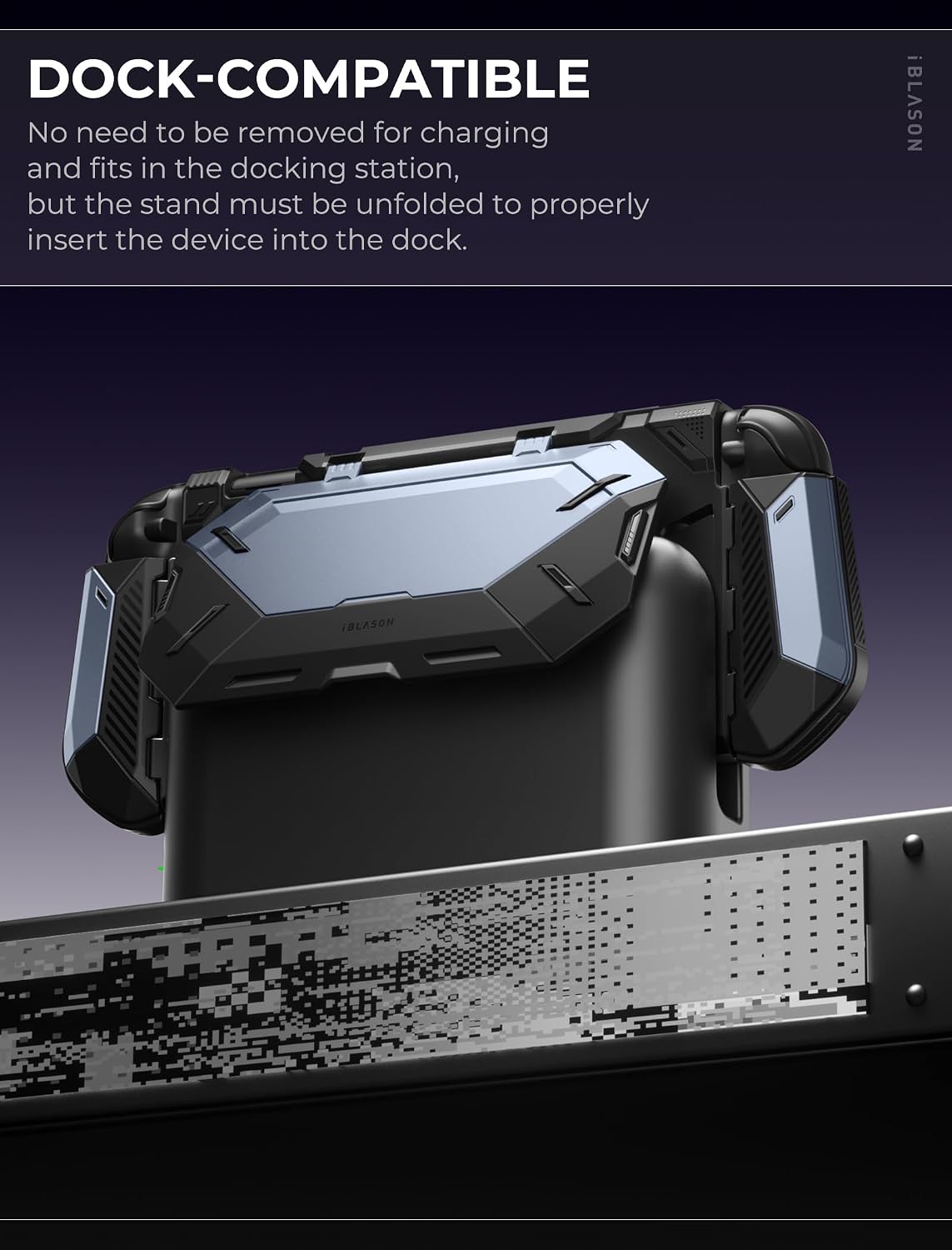 i-Blason Dockable Case for Nintendo Switch 2 with Stand, Blue - Image 6