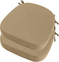 idee-home Outdoor Chair Cushions Set of 2, 17" x 17" D-Shaped | Thick Outdoor Seat Cushions Waterproof Patio Furniture with Ties Dining Pads by idee-home