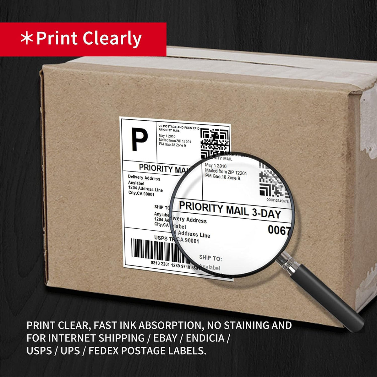Misofuki 4x6 1 Stack 1000 Labels Fanfold Direct Thermal Shipping Labels Compatible with Rollo, MUNBYN, Zebra, Fargo Label Printer, Permanent Adhesive White Commercial Grade Labels for Thermal Printers - Image 6