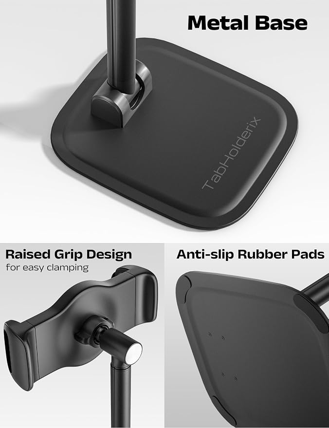 Foldable Portable Monitor Stand,iPad Stand for Desk Holds 4.4LB | Monitor Holder, Adjustable Height & Angle Tablet Holder Stand, iPad Holder Stand Fits 4.7-17" Portable Monitor/Tablet/Phone - Image 8