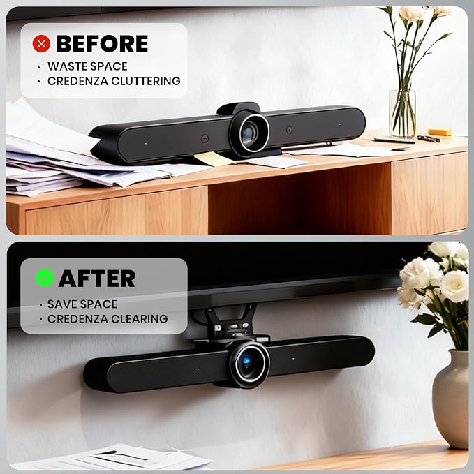 Mounting Bar for TV Mount,TV Mount for Logitech Video Conferencing System,Mounting Bracket Compatible with Logitech Rally Series(Bar, Bar Mini, Bar Huddle) & Rally Camera (Part Number: 952-000041),New - Image 4