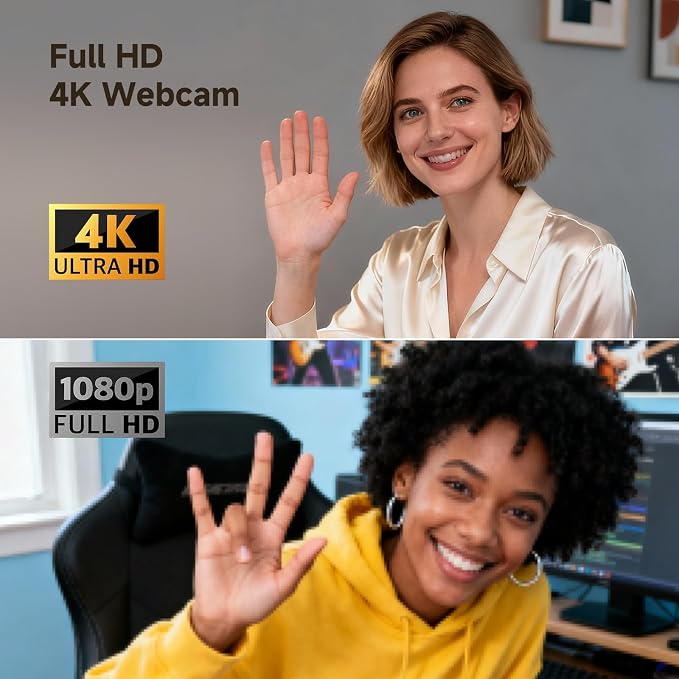 4K Center Screen Webcam, Retractable Middle of Monitor Camera for Sincere Video Calls, Dual-Mode Center Cam & Eye Level Web cam, Middle of Monitor Webcam with Independent Privacy Buttons - Image 3