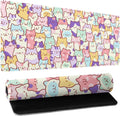 Kawaii Cats Gaming Mouse Pad XL Cute Anime Kittens Japanese Extended Large Desk Mat 31.5”x11.8” Cats Desk Pad for Gamer Non-Slip Rubber Base Stitched Edge Long Keyboard Mousepad for PC Computer Laptop by Granbey