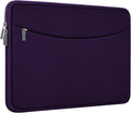Laptop Sleeve Case 15.6 inch, Shockproof Protective Laptop Cover Carrying Computer Bag with Accessory Pocket Portable Computer Sleeve Compatible with HP, Dell, Lenovo, Asus, Dark Purple by ampoock