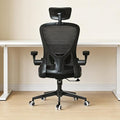 Monhey Ergonomic Chair, Adjustable Lumbar & Flip-up Arms, Black | Breathable Mesh,Height Adjustable, Rocking Swivel, High Back, Home Office Use by Monhey-EasyErgonomicChair