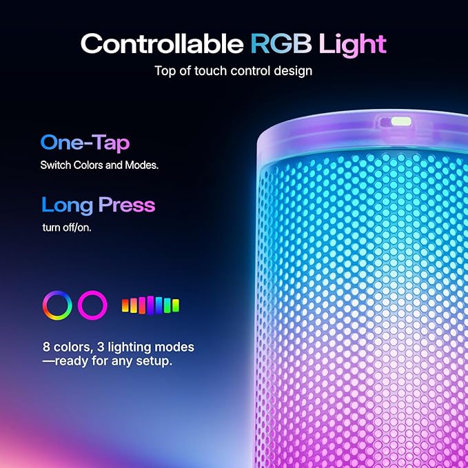 MAONO DGM20 USB Gaming Microphone for PC with Clear Voice & RGB Lighting | Noise Reduction, Tap-to-Mute, Gain Control and Plug & Play for Discord, Streaming, Podcasting, Chat and PS5/PS4 Gaming - Image 5