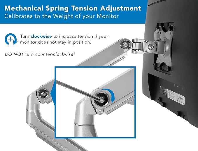 Mount-It! Dual Monitor Desk Mount with USB 3.0 Ports, Full Motion Dual Monitor Stand for 2 Screens up to 32 Inches, VESA 75x75 & 100x100, Clamp or Grommet Installation - Image 7