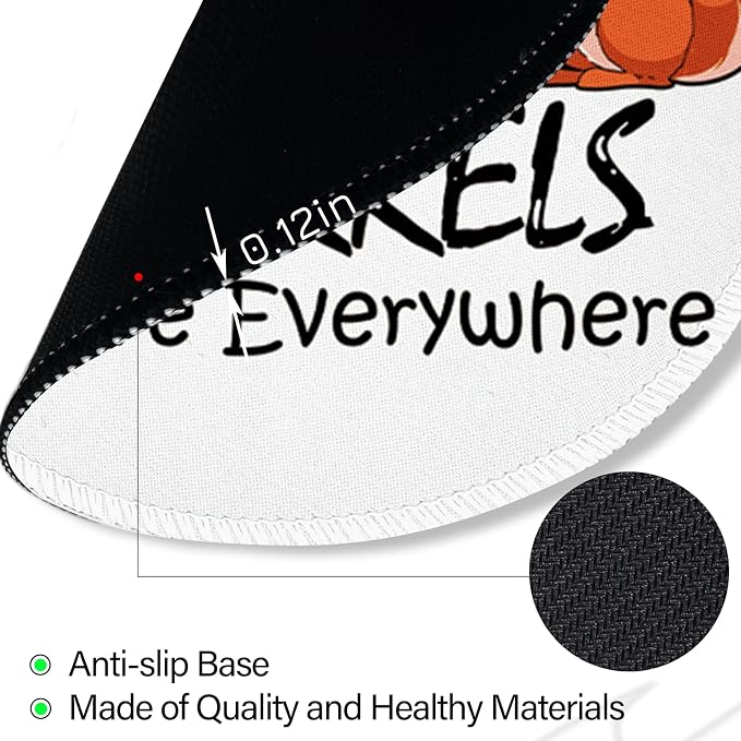 Funny Fun Work Mouse Pad, Small Round Mousepad for Desk, Laptop | Mini Travel Wireless Mice Pad for Computer, Office Accessories, Coworker Gifts, 8.6 x 8.6 inch - Image 6